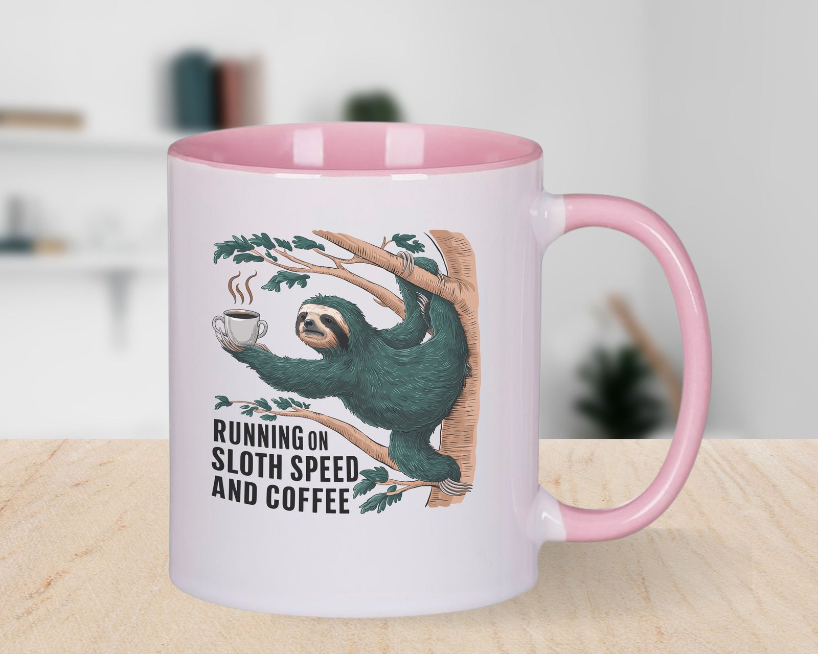 Running on Sloth Speed and Coffee Novelty Mug Tea Cup
