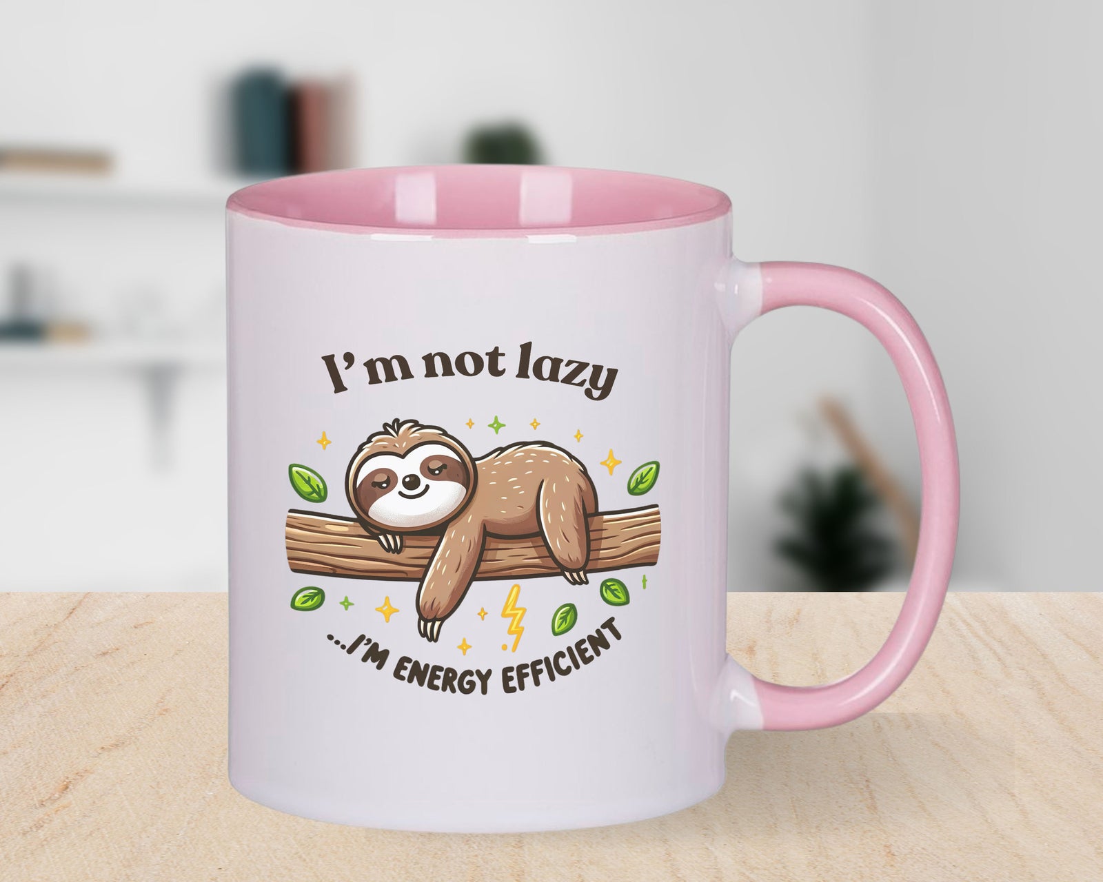 Sloth I'm not Lazy I'm Energy Efficient Novelty Mug