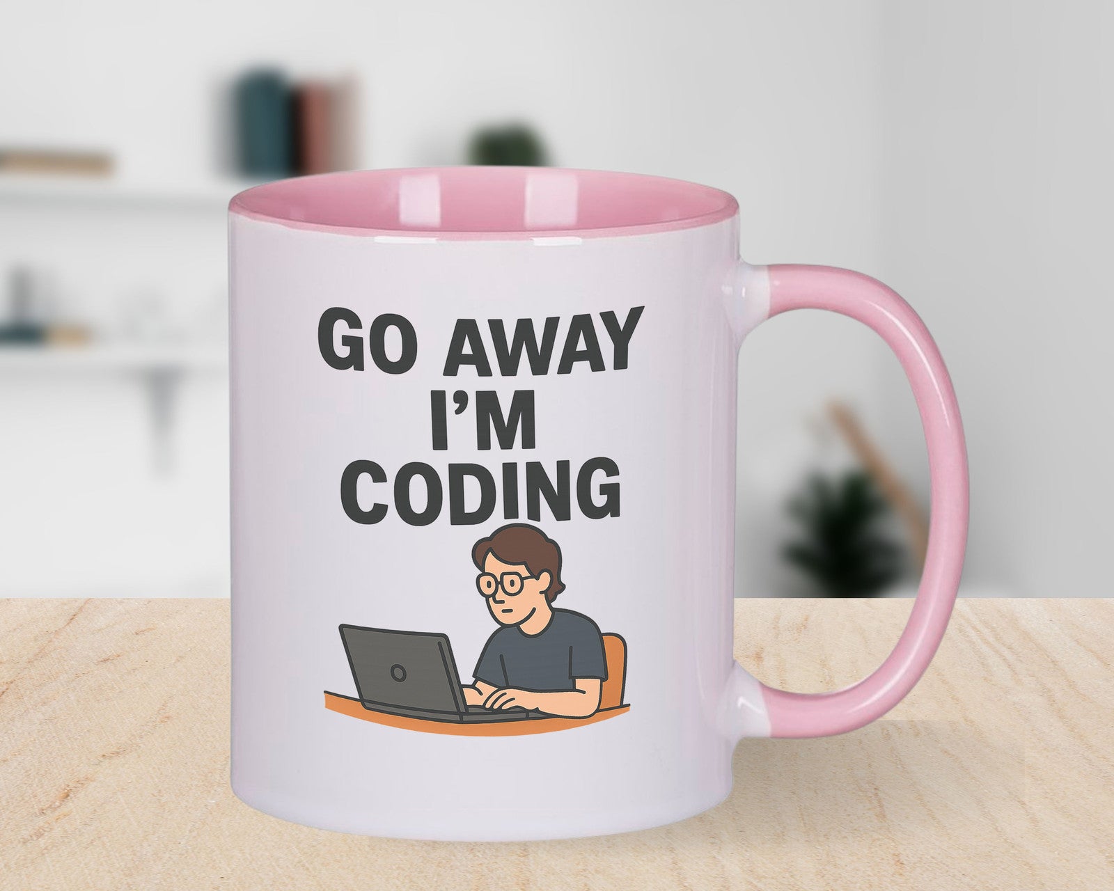 Go Away I'm Coding Novelty Mug Funny Nerd Coffee Cup