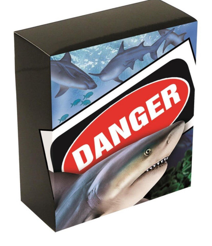 2017 Tuvalu Deadly and Dangerous Australian Bull Shark Silver Proof Coin Perth