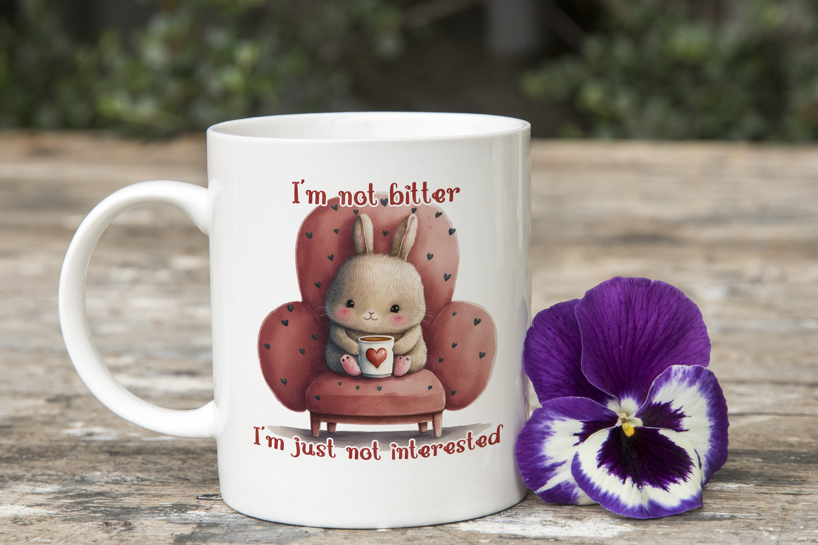 I'm not Bitter I'm Just Not Interested Novelty Mug Valentines Day Coffee Cup