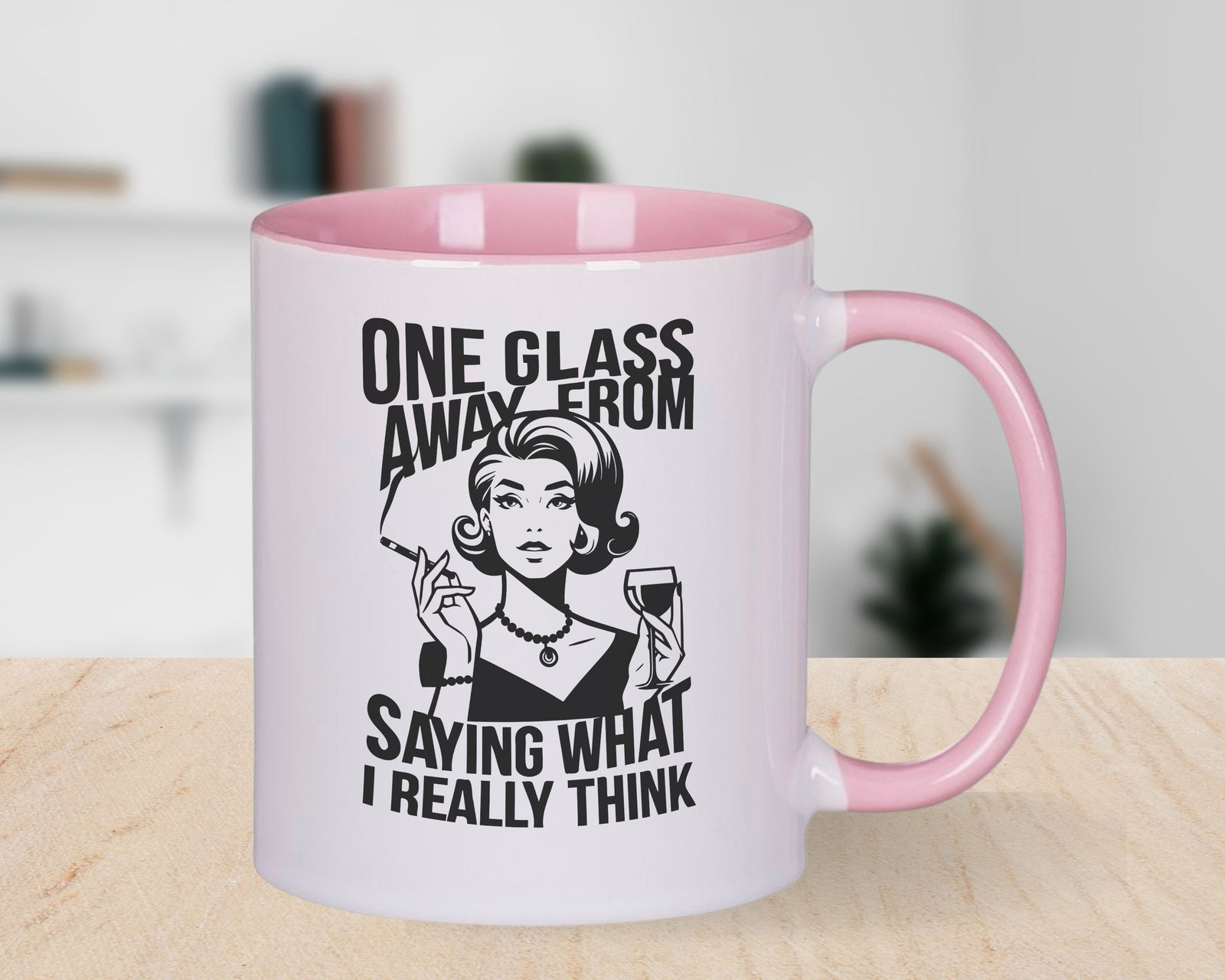 No Filter Retro Woman Novelty Mug Funny Saying What I Really Think Coffee Gift