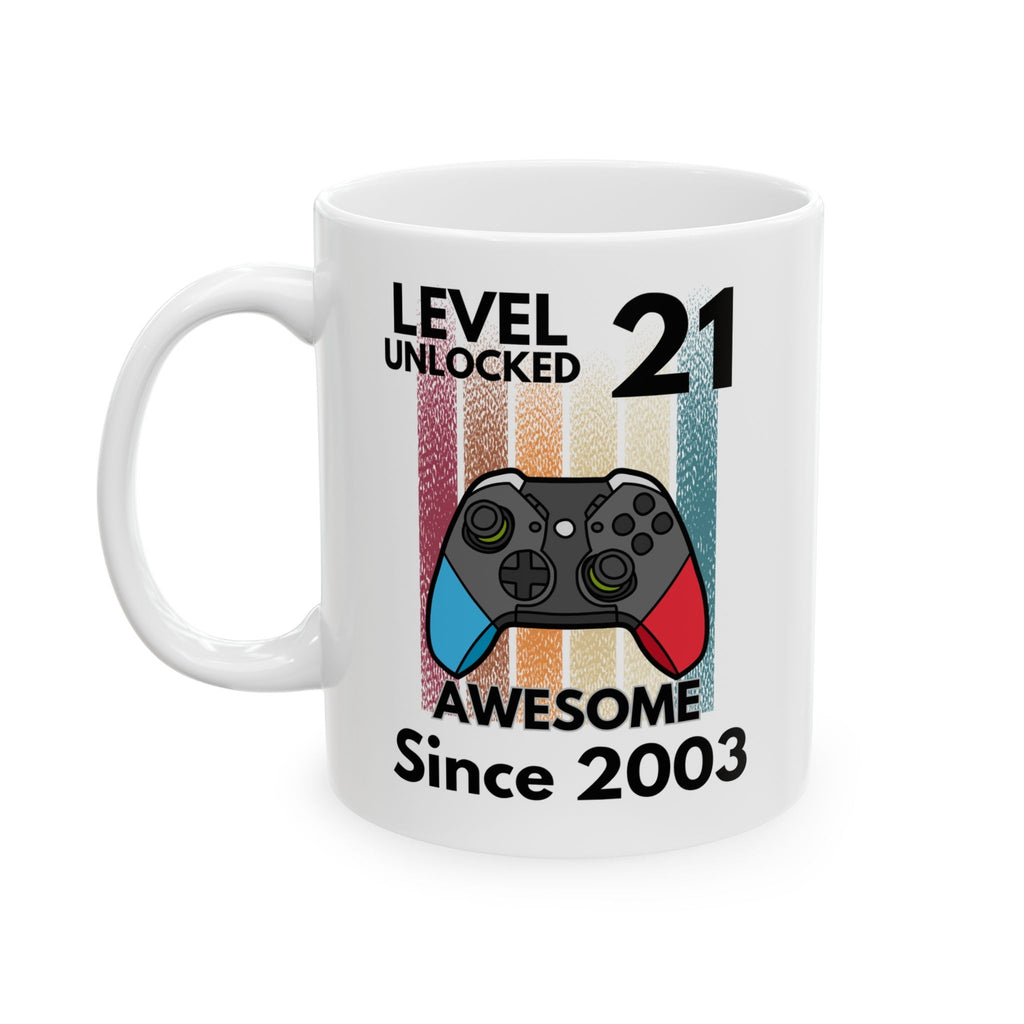 21 Year Old Birthday Gift Gamer Novelty Mug Awesome Since 2003 Coffee Cup