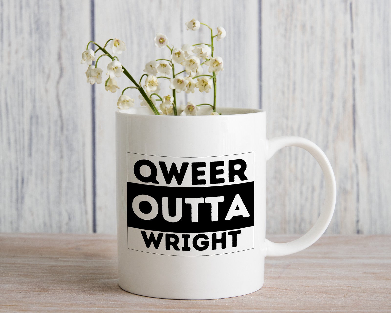 Qweer outta Wright ACT Novelty Mug Gay Pride LGBTQIA Coffee Cup