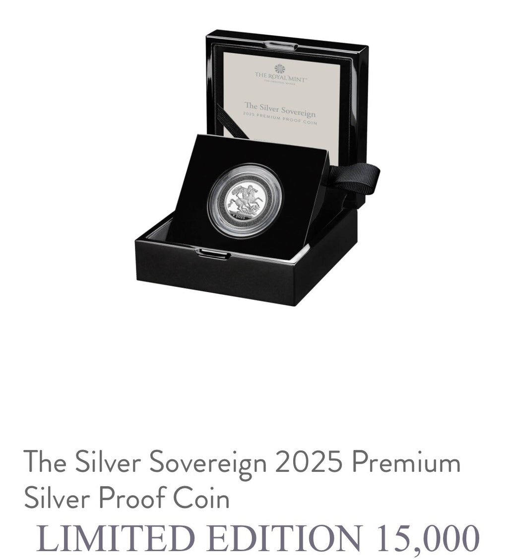 2025 Silver Sovereign Premium UK 15,000 Mintage Privy Mark In Hand
