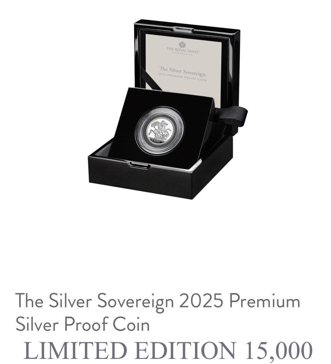 2025 Silver Sovereign Premium UK 15,000 Mintage Privy Mark In Hand