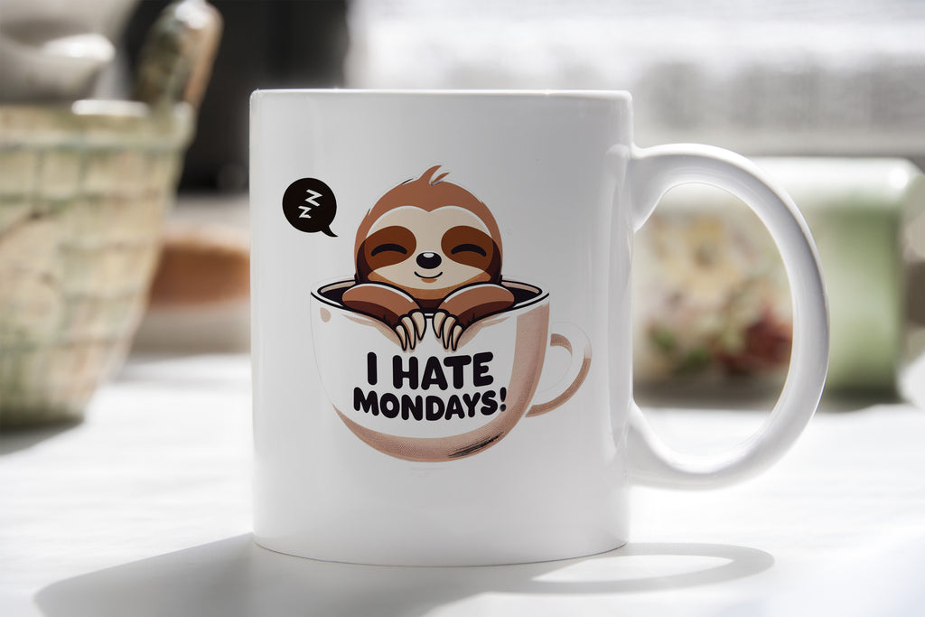 Sloth I Hate Mondays Novelty Mug Coffee Cup