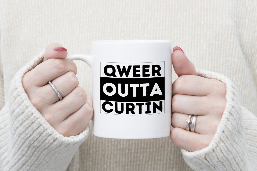 Qweer outta Curtin ACT Novelty Mug Gay Pride LGBTQIA Coffee Cup