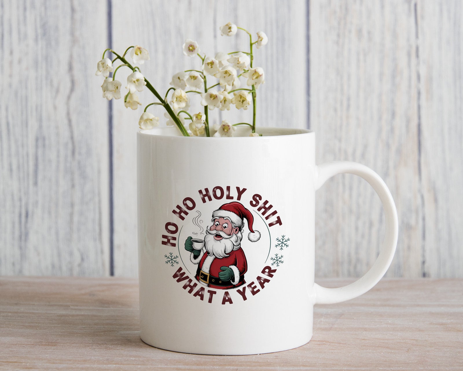 Holy shit what a year Christmas Novelty mug Caffeine Cup