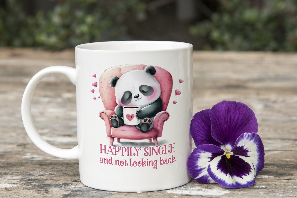 Happily Single and not Looking Back Novelty Mug Divorced Coffee Cup