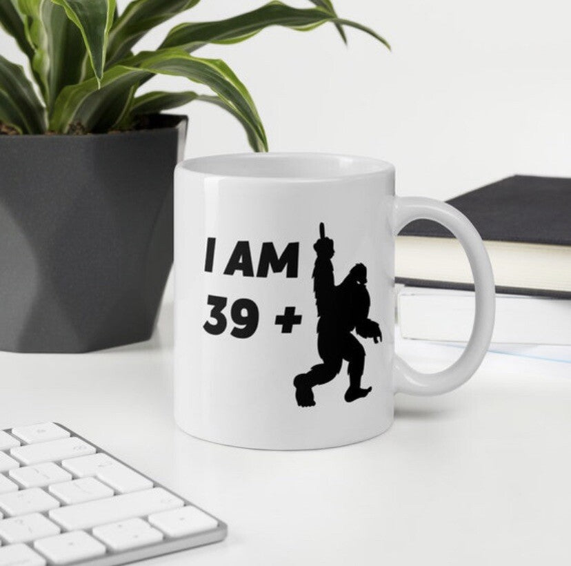 40th Birthday Novelty Mug 39 Plus Middle Finger Funny Birthday Gift