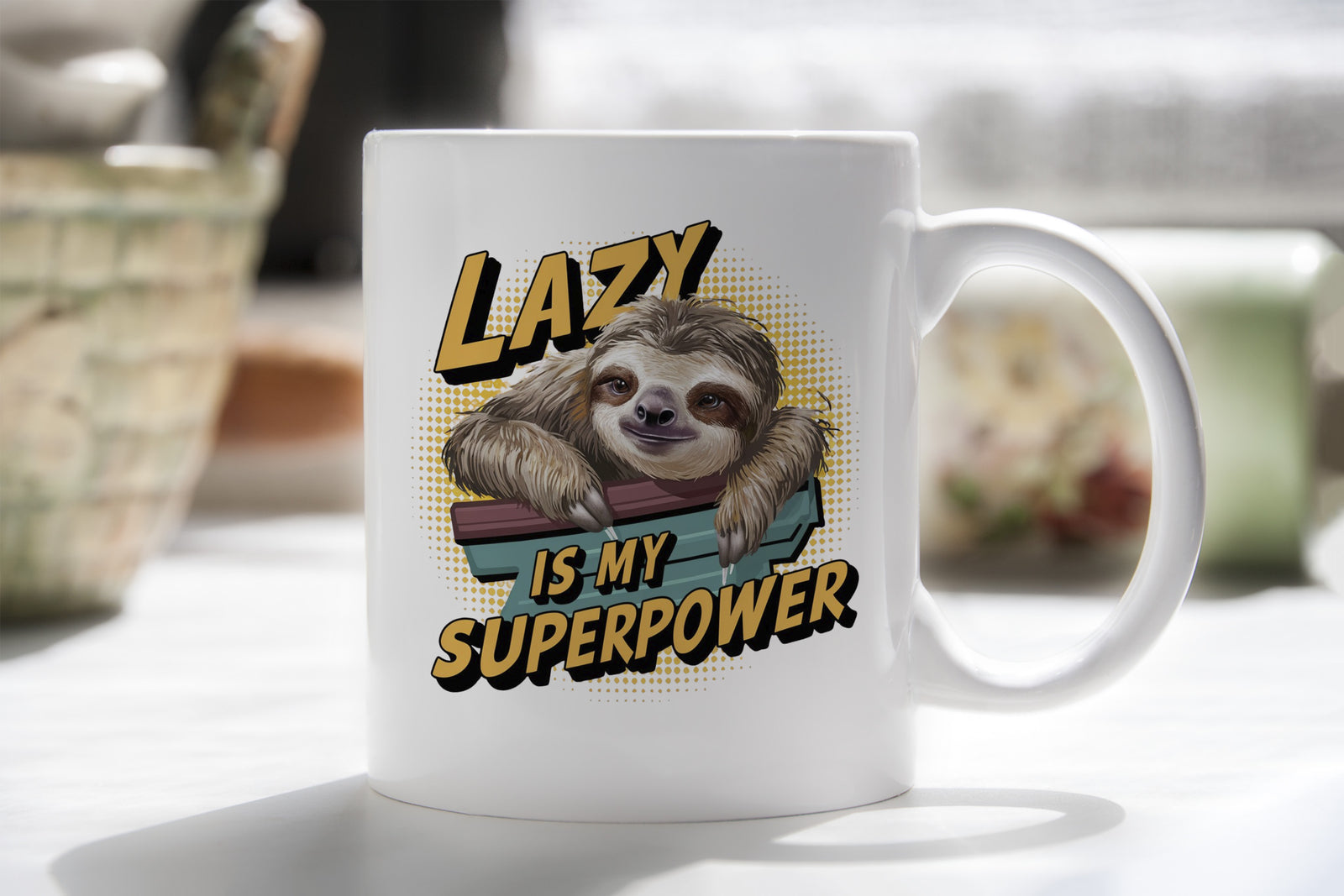Lazy is my superpower Novelty Mug Sloth Coffee Cup