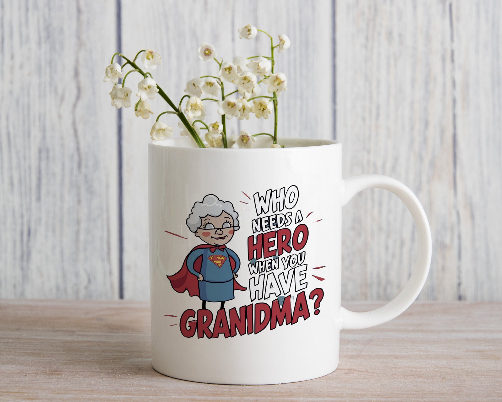 Grandma Gift Superhero Granny Novelty Mug Gift for Christmas Coffee Cup