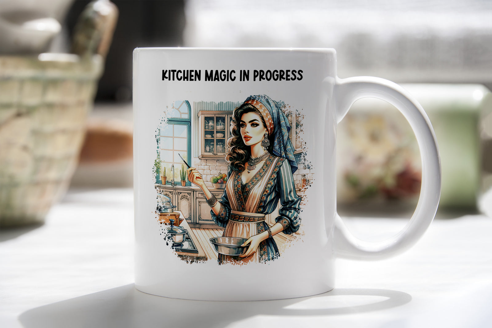 Kitchen Magic in Progress Novelty Mug Kitchen Gift Homemade Love Coffee Cup