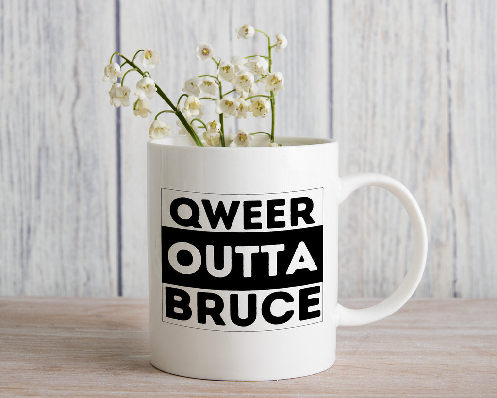Qweer outta Bruce ACT Novelty Mug Gay Pride LGBTQIA Coffee Cup
