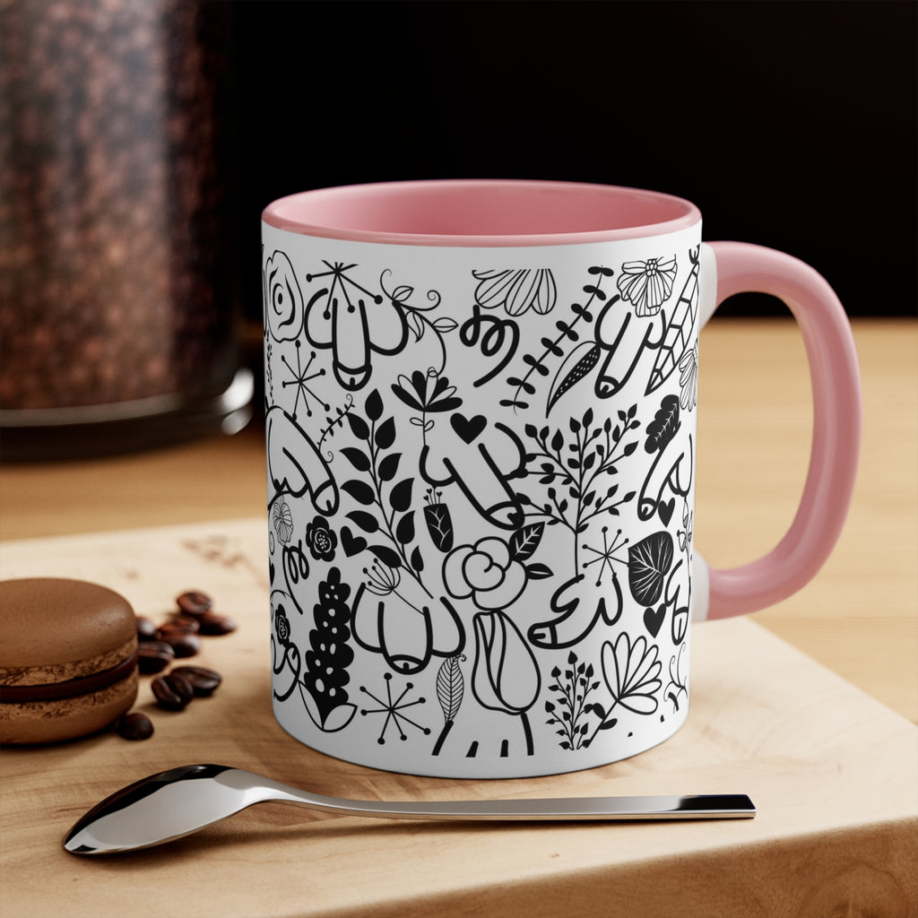 Funny Adult Humour Novelty mug penis flower Dick Pic Caffeine Cup