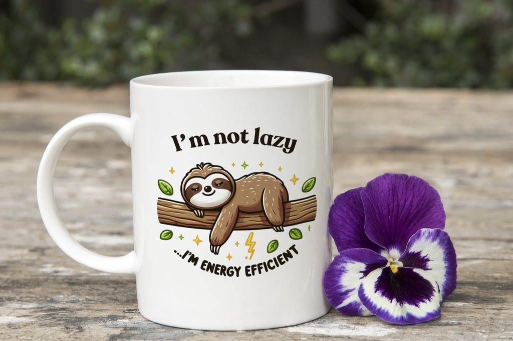 Sloth I'm not Lazy I'm Energy Efficient Novelty Mug