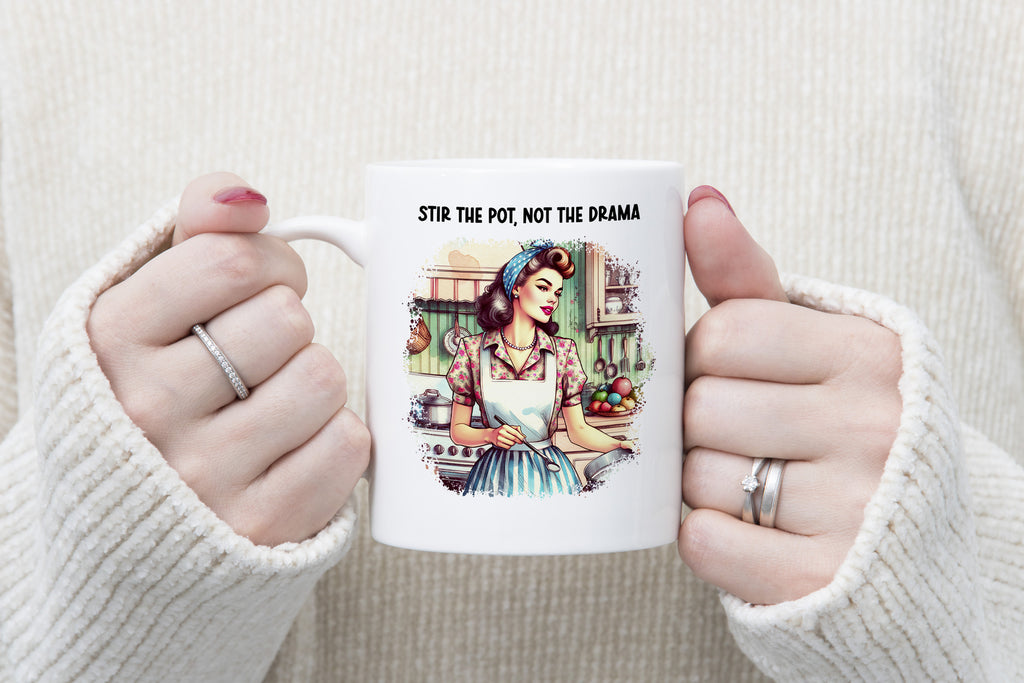 Stir the Pot Not the Drama Queen Novelty Mug Kitchen Gift Coffee Cup