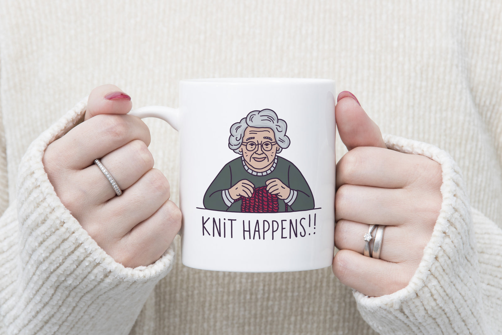 Grandma Gift Knitting Funny Novelty Mug Gift for Christmas Coffee Cup