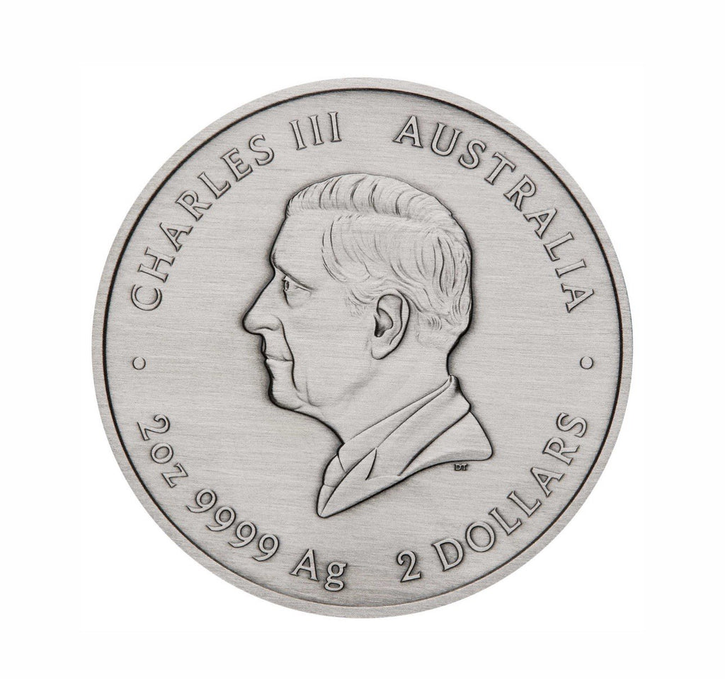 2025 Emu Utingat 2oz Silver Antiqued Coloured Perth Mint Coin Presentation Case