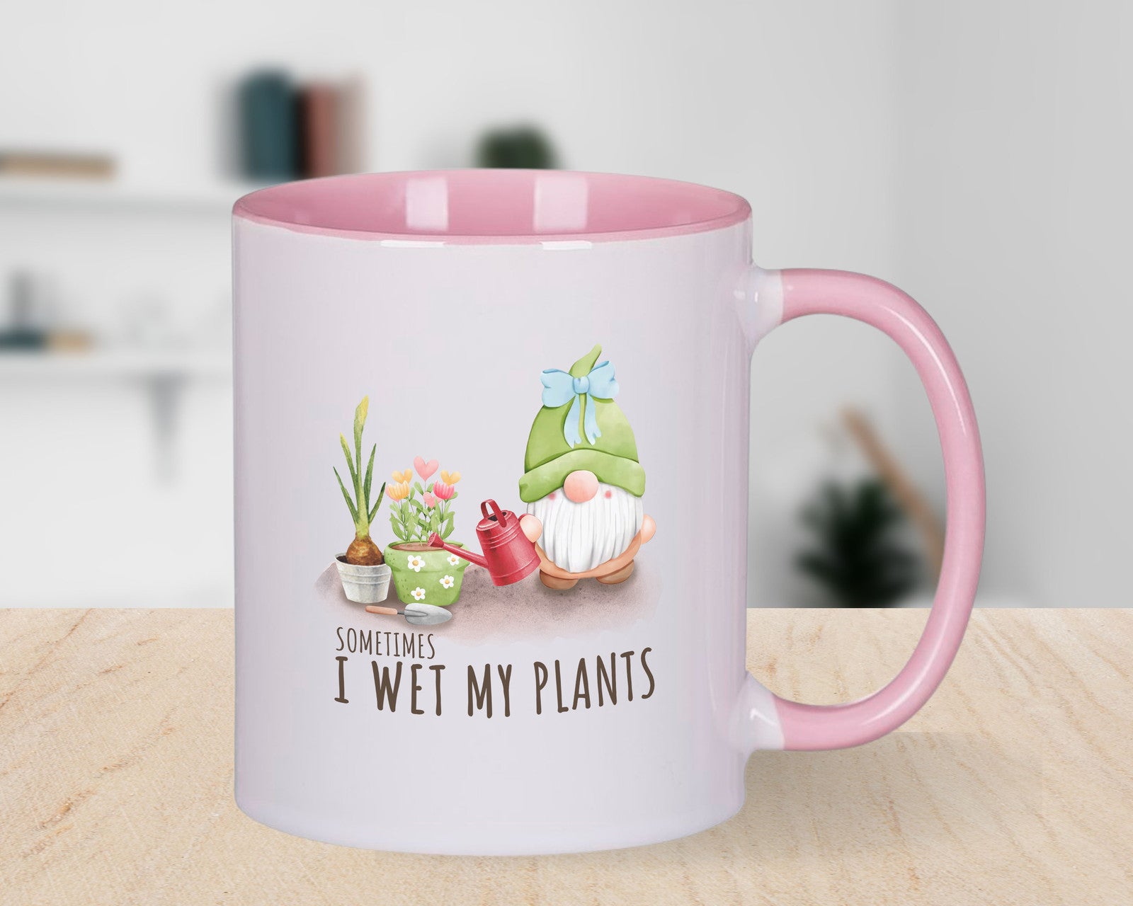 Novelty Mug Sometimes I Wet My Plants Gnome Gardening Coffee Cup