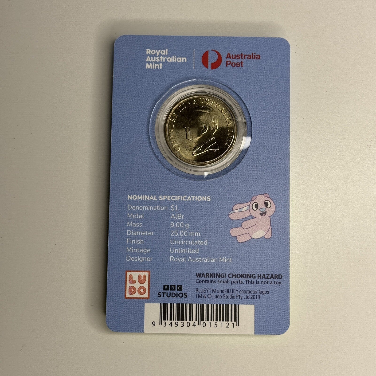 2024 $1 Bingo Carded Coin Bluey UNC Privy Mark