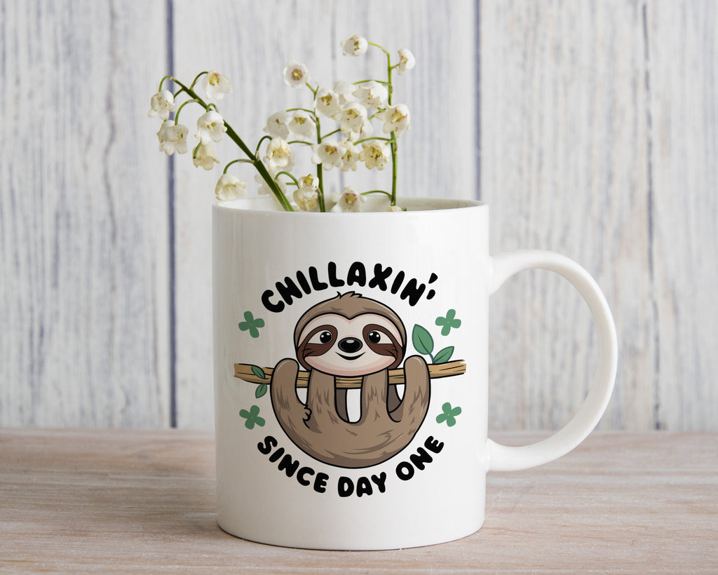 Sloth Novelty Mug Coffee Cup Chillax since day one