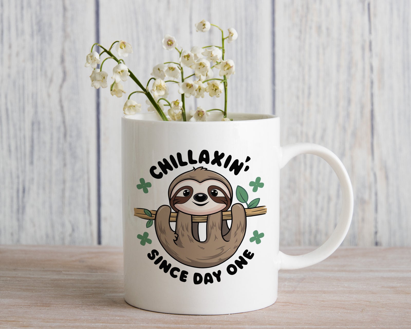 Sloth Novelty Mug Coffee Cup Chillax since day one