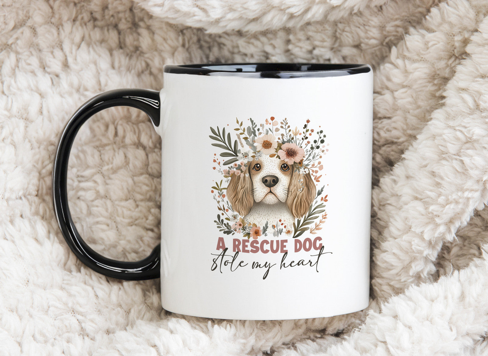 A Rescue Dog Stole my Heart Coffee Cup