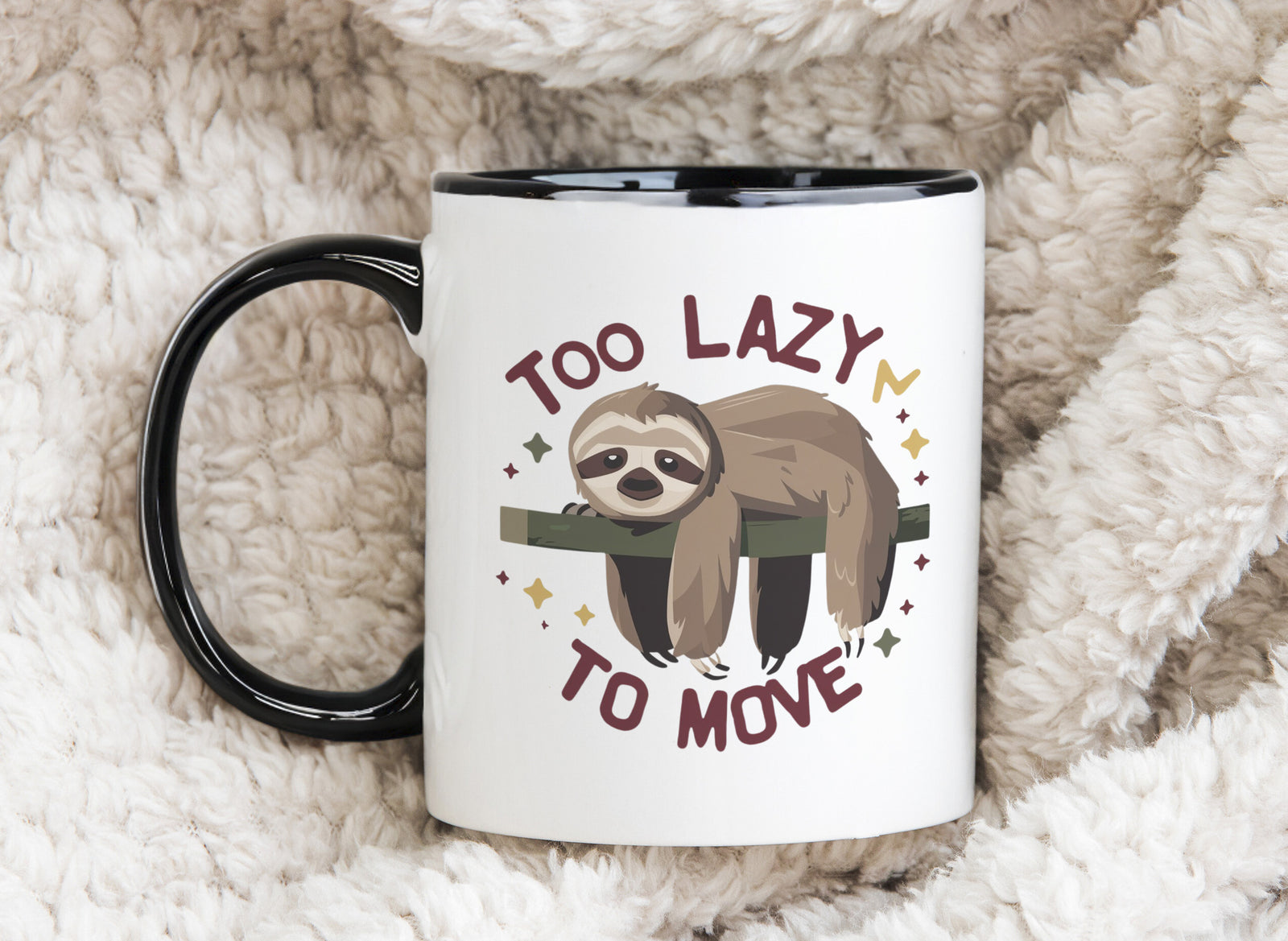 Sloth Novelty Mug Too Lazy To Move Coffee Cup