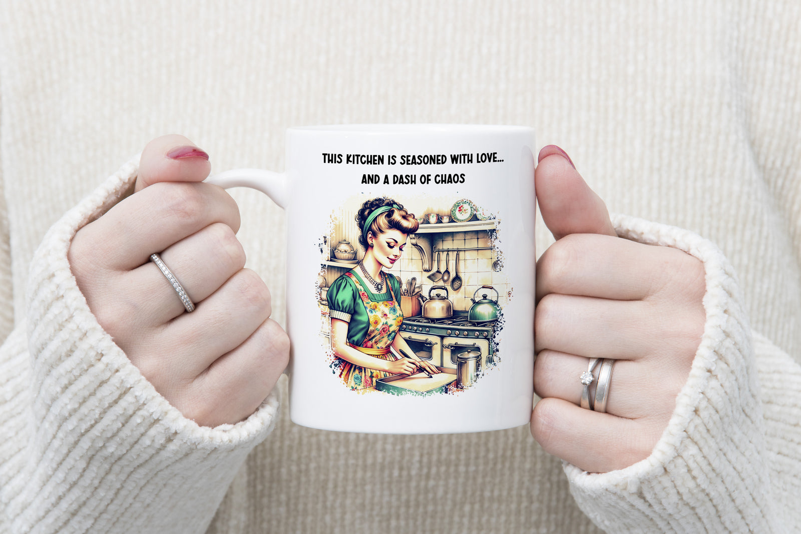 Chaotic Kitchen Bad Housewife Funny Novelty Mug Gift Homemade Love Coffee Cup