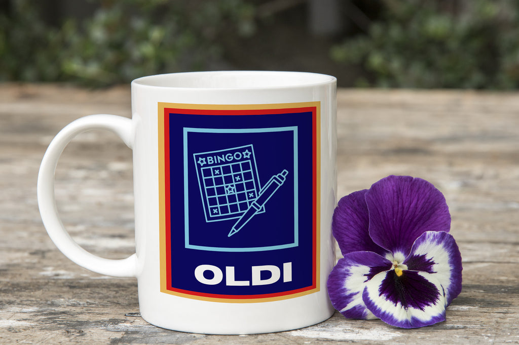 Oldi Bingo Funny Novelty Mug Aldi Parody Old Man Woman