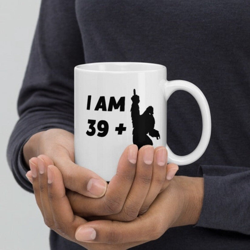 40th Birthday Novelty Mug 39 Plus Middle Finger Funny Birthday Gift