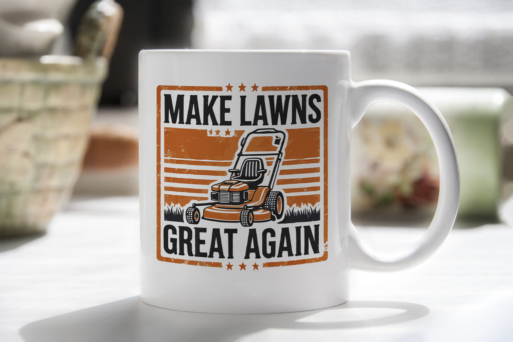 Funny Donald Trump Make Lawns Great Again Novelty Mug Coffee Cup
