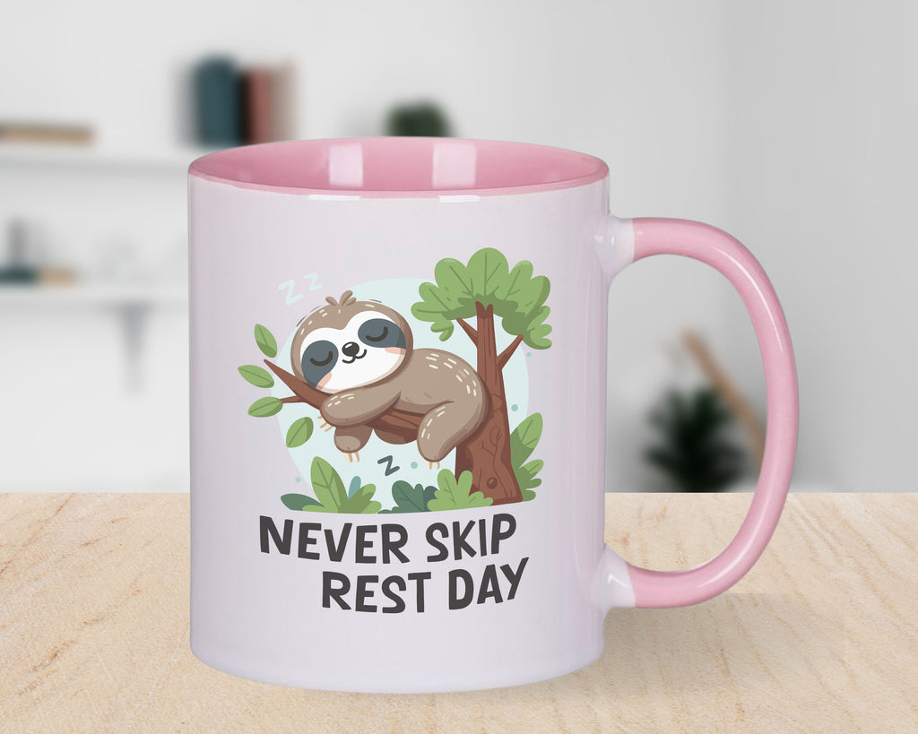 Sloth Mug Never Skip Rest Day Coffee Novelty Cup