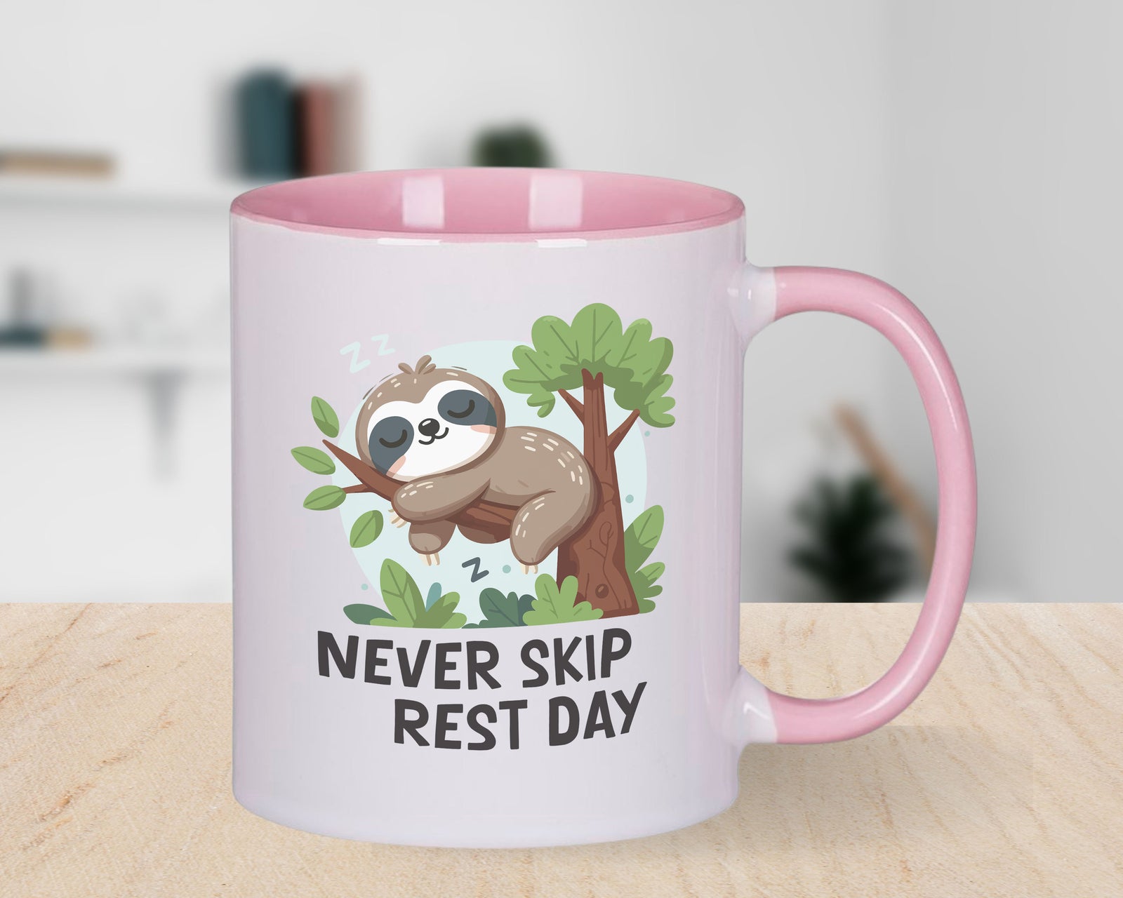 Sloth Mug Never Skip Rest Day Coffee Novelty Cup