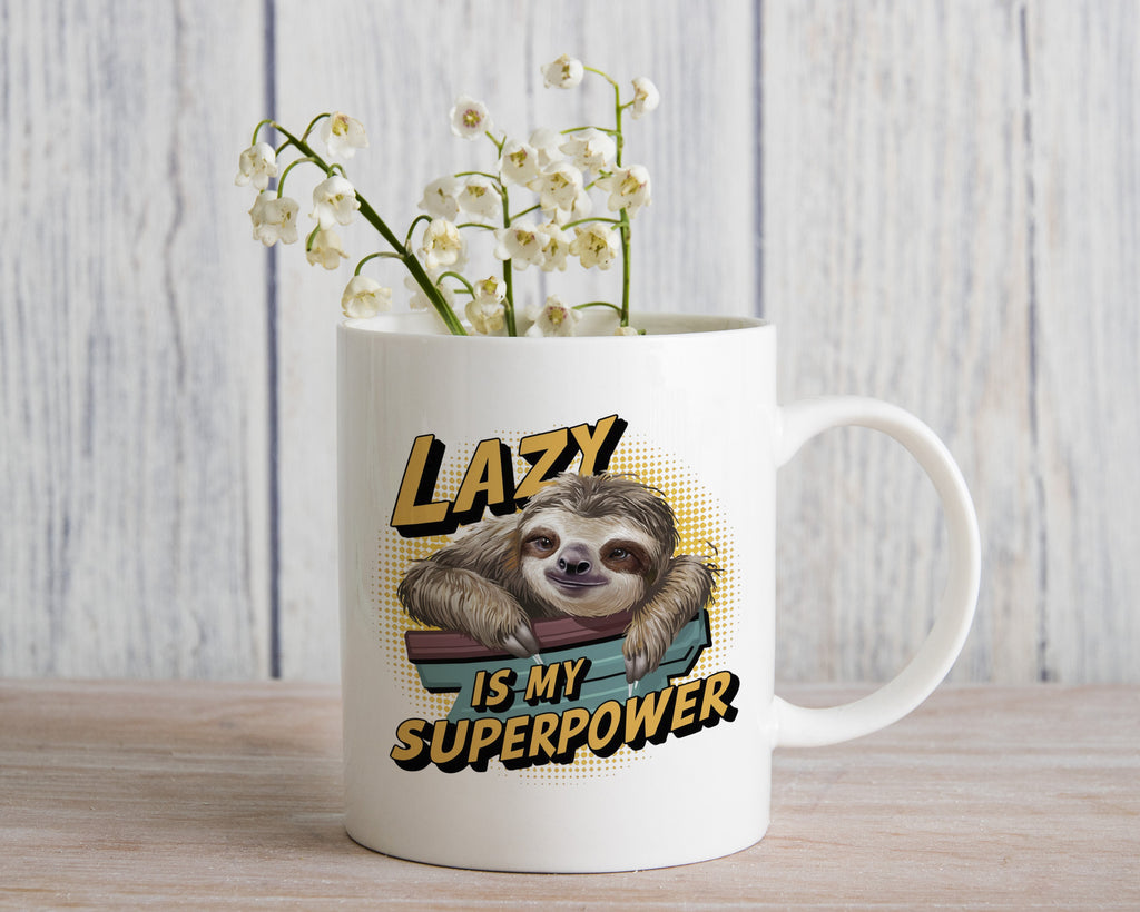 Lazy is my superpower Novelty Mug Sloth Coffee Cup