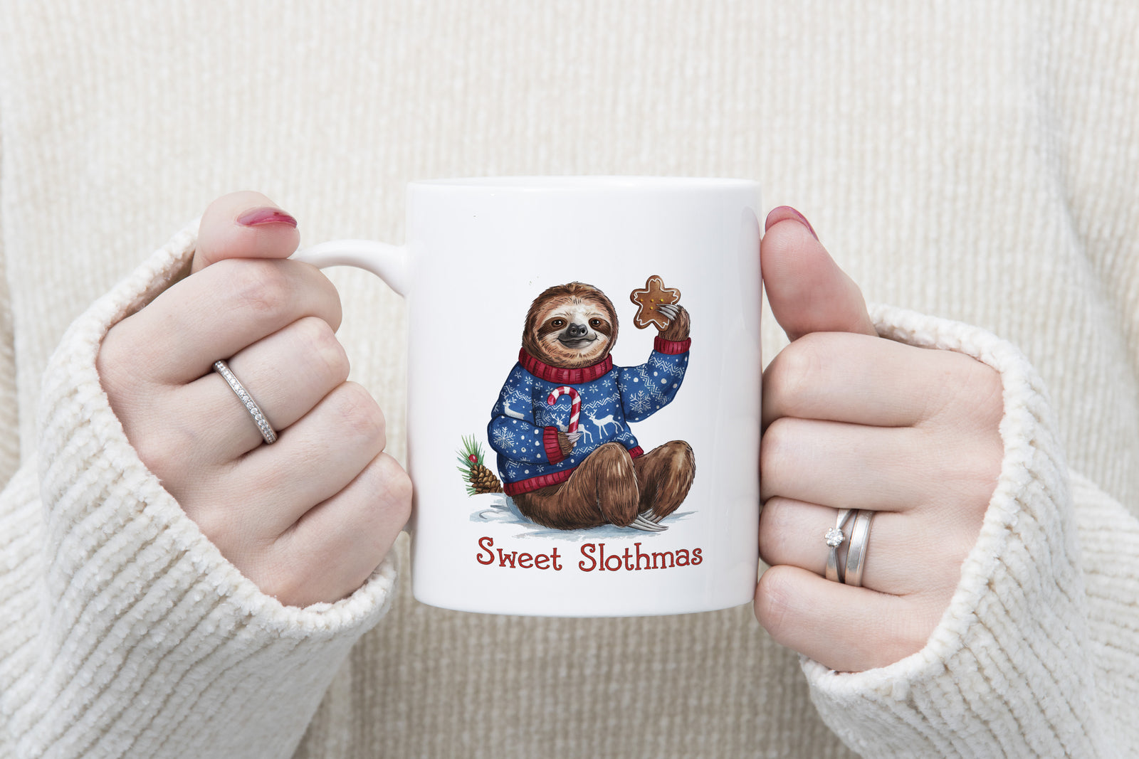 Christmas Sloth Mug Sweet Slothmas Coffee Novelty Cup