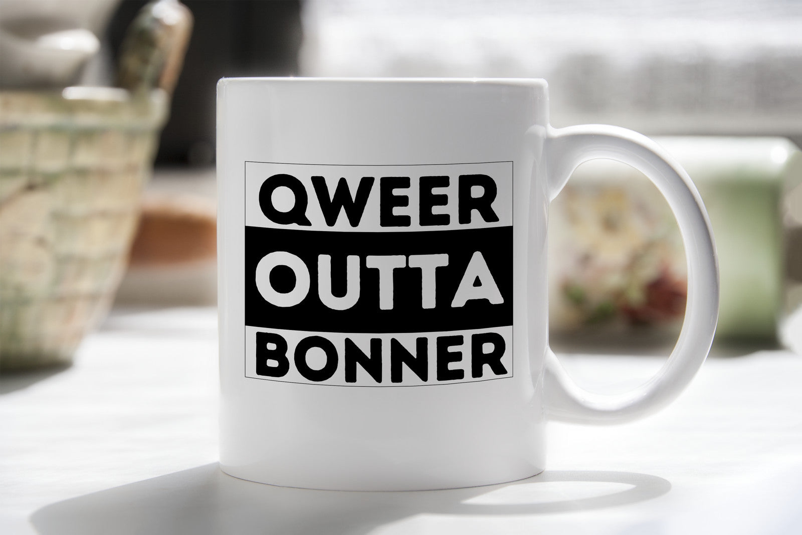 Qweer outta Bonner ACT Novelty Mug Gay Pride LGBTQIA Coffee Cup