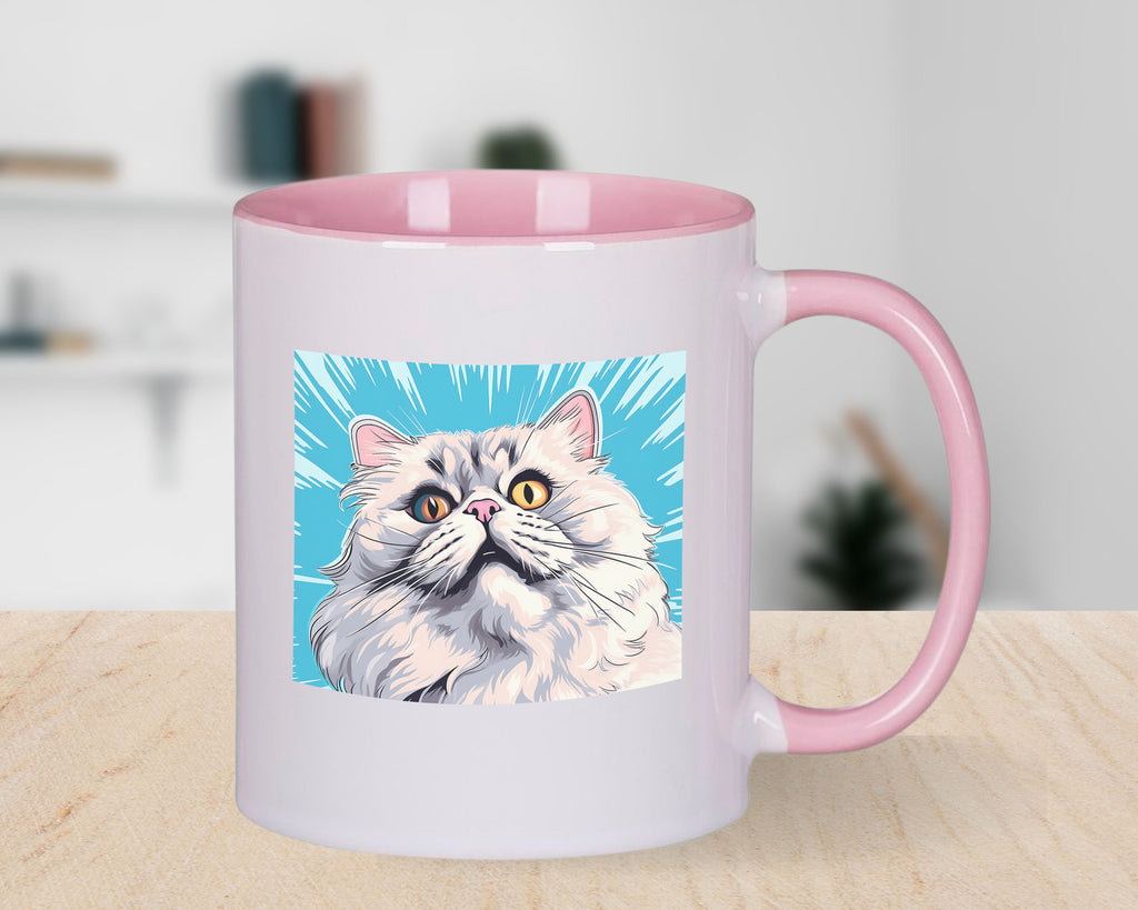 Pop art Persian Cat Novelty mug Caffeine Cup