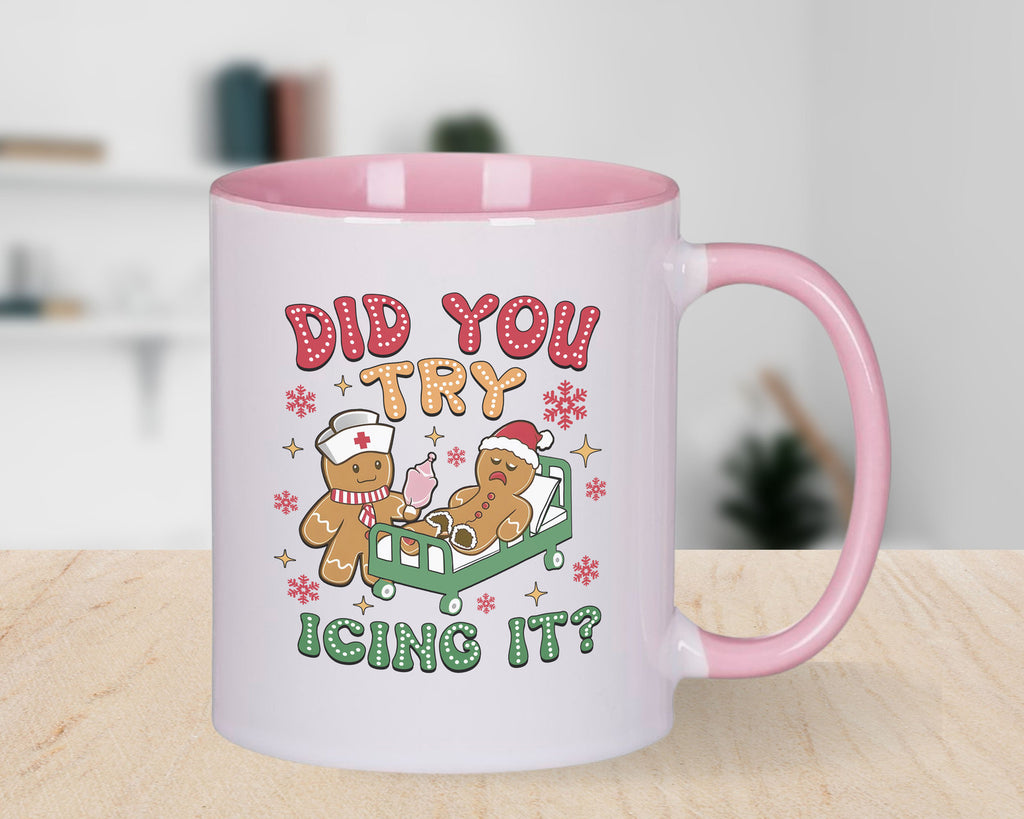 Gingerbread did you try ice it funny Christmas Novelty mug Caffeine Cup