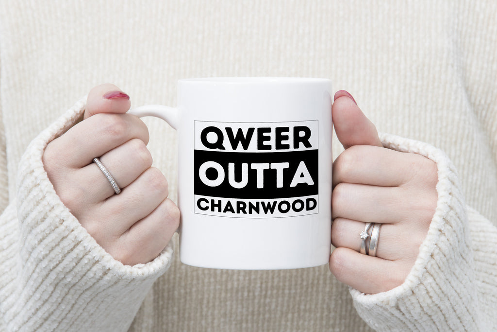 Qweer outta Charnwood ACT Novelty Mug Gay Pride LGBTQIA Coffee Cup