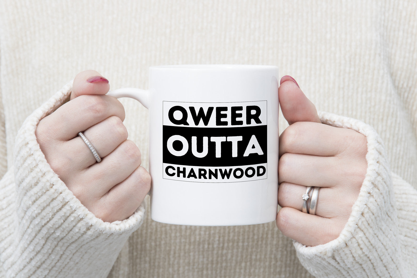 Qweer outta Charnwood ACT Novelty Mug Gay Pride LGBTQIA Coffee Cup
