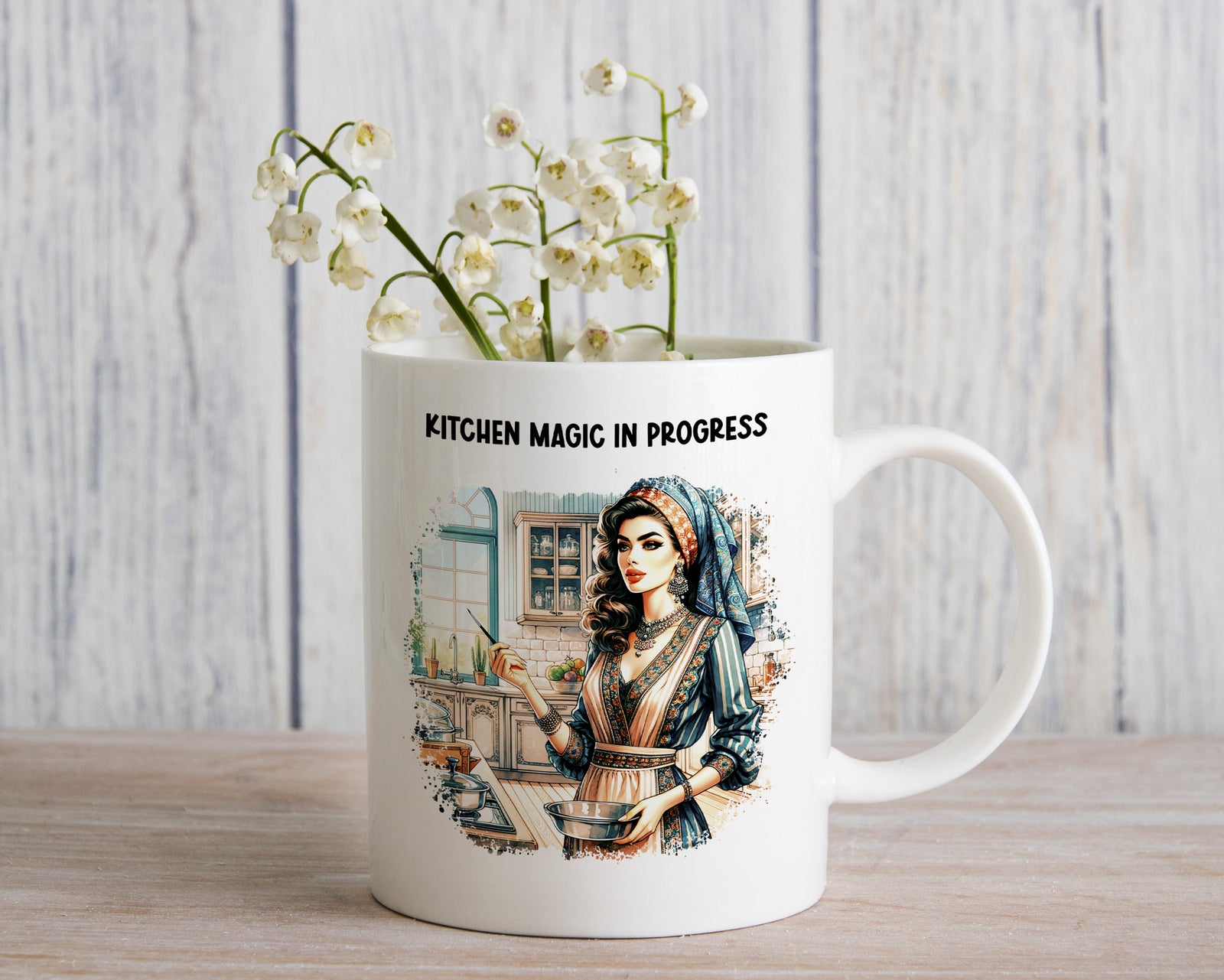 Kitchen Magic in Progress Novelty Mug Kitchen Gift Homemade Love Coffee Cup