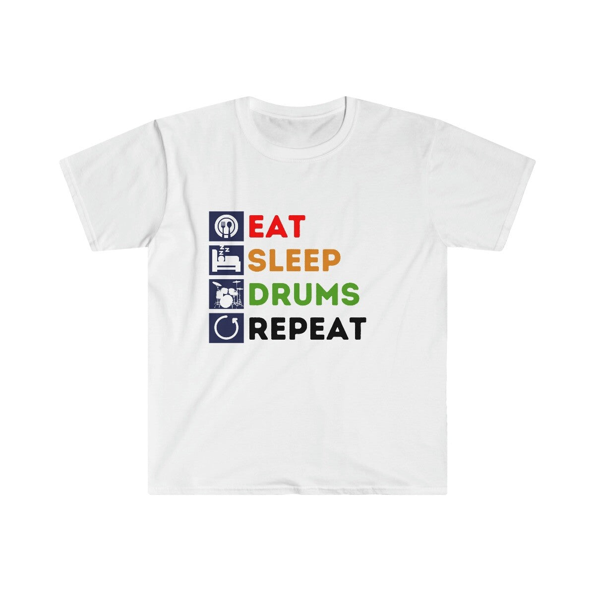 Drummer Birthday T-shirt Eat Sleep Drums Repeat Funny Tee Gift