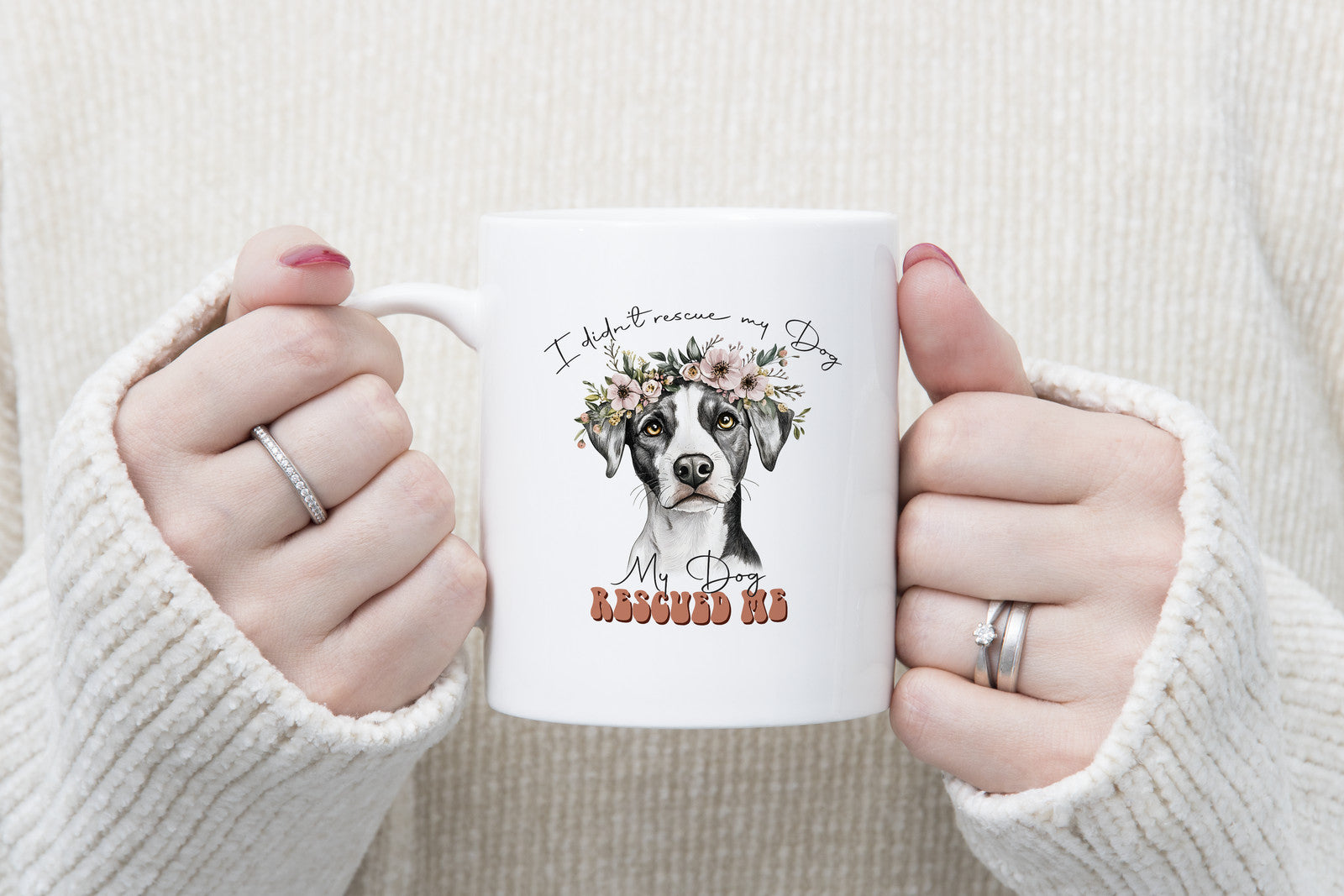 Rescue Dog Novelty Mug Cute Coffee Cup