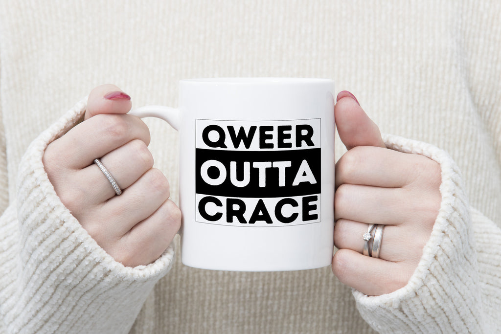 Qweer outta Crace ACT Novelty Mug Gay Pride LGBTQIA Coffee Cup