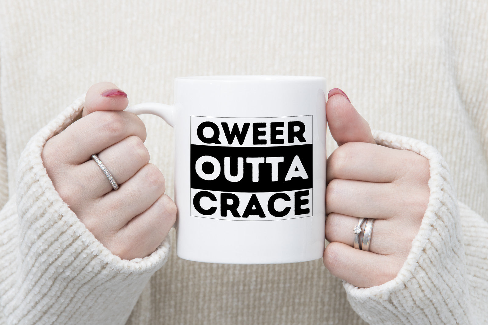 Qweer outta Crace ACT Novelty Mug Gay Pride LGBTQIA Coffee Cup