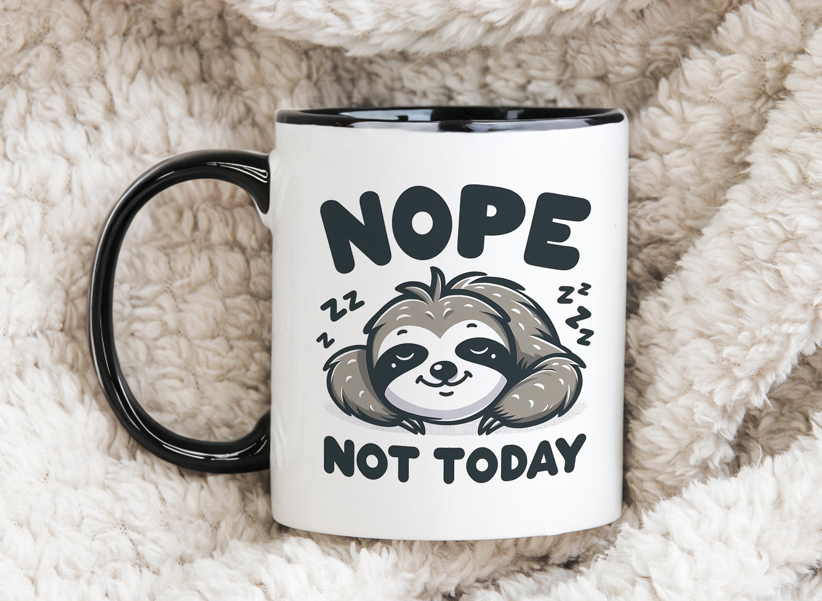 Sloth Nope Not Today Novelty Mug Fun Coffee Cup