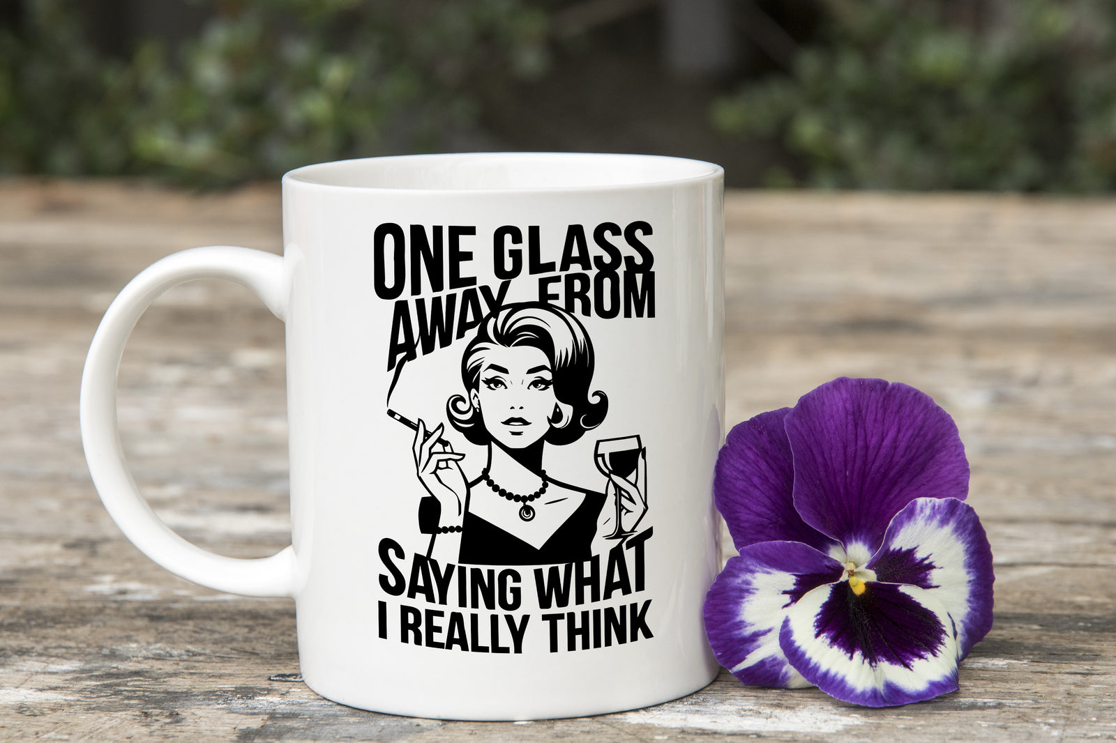 No Filter Retro Woman Novelty Mug Funny Saying What I Really Think Coffee Gift